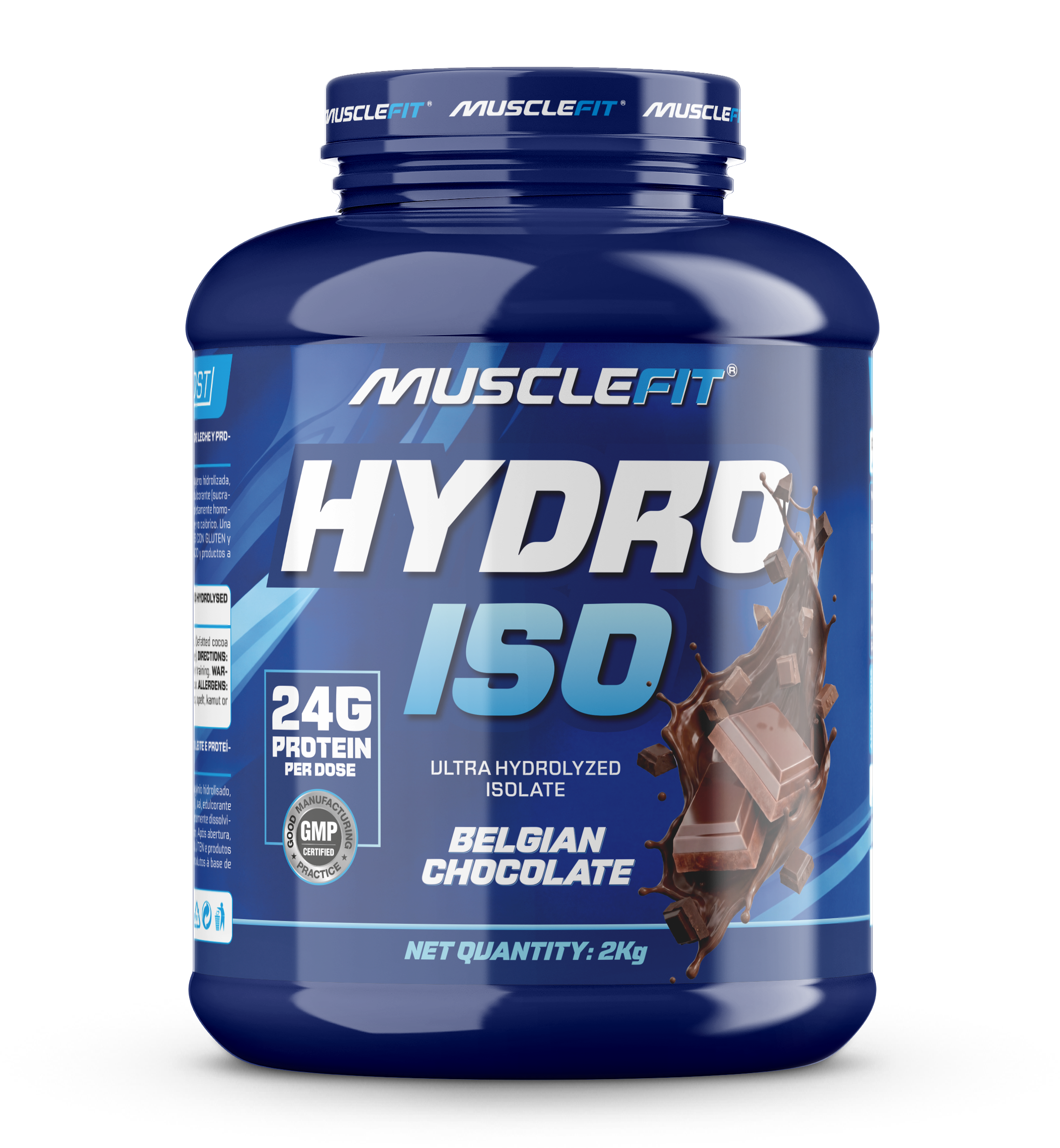 Foto de MuscleFit Hydro ISO 2kg proteína aislada con colágeno - Sabor Chocolate