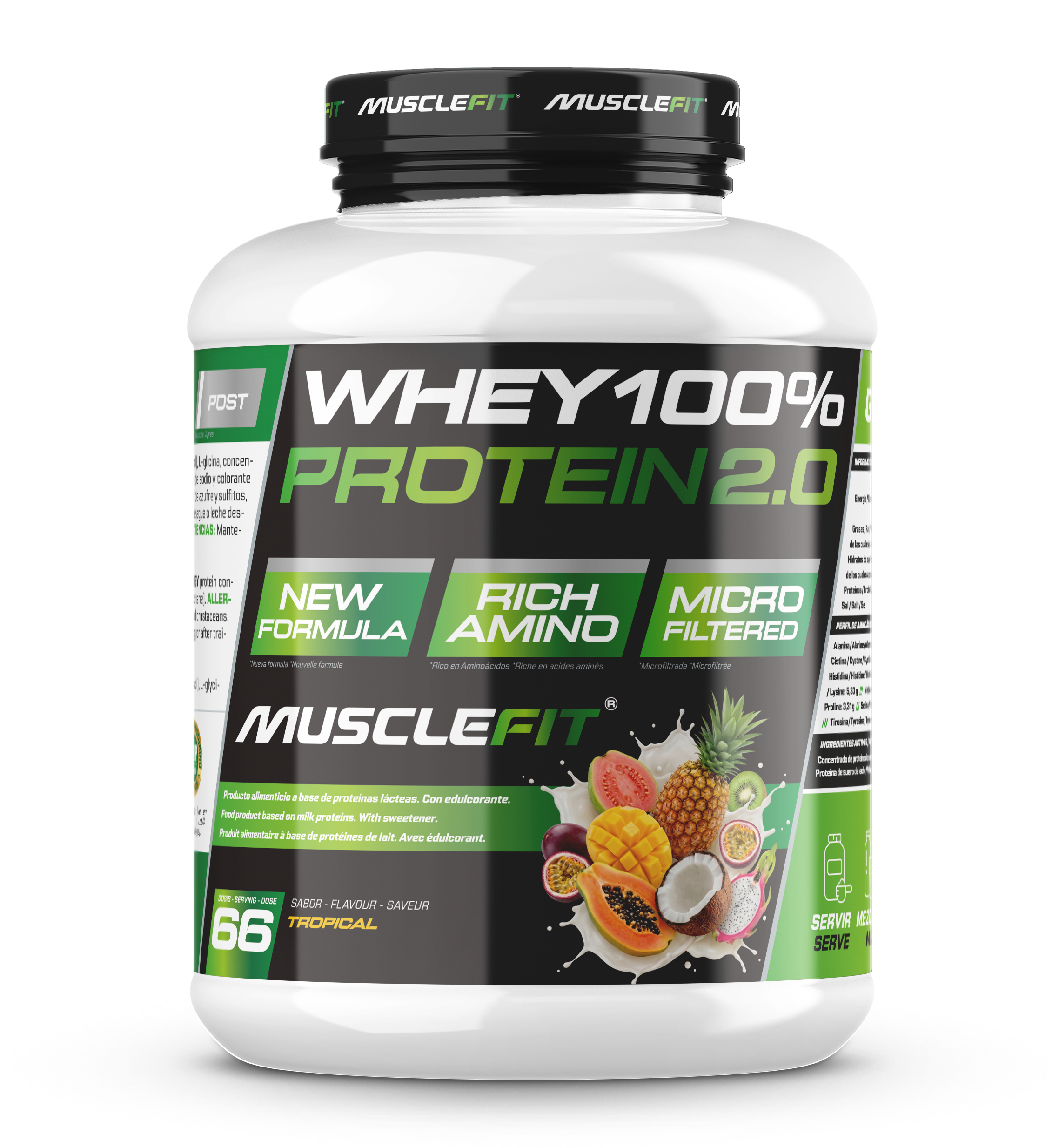 Foto de MuscleFit WHEY 100% PROTEIN 2.0 - Sabor Tropical